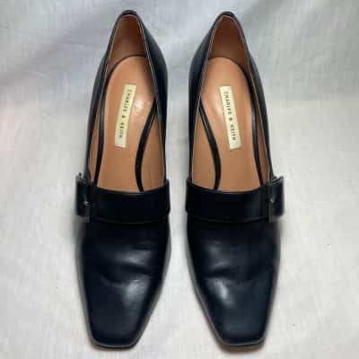 Charles & Keith Size 36 Mid Heel Pumps Black  