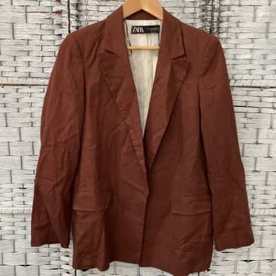 Zara Womens  Size XS Blazer Brown 