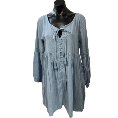  Grace & co   Size 8 Babydoll Dress Blue 