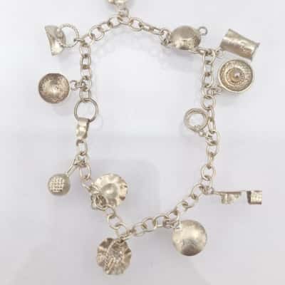 Stunning Womens Oriental Silver Charm Bracelet