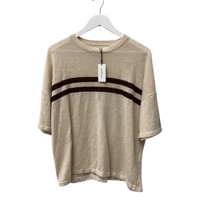 Summi summi XS knit tee Cream Brown Stripe