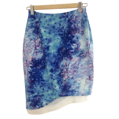 Pilgrim Womens  Size 8 Pencil Skirt Blue / Pattern 