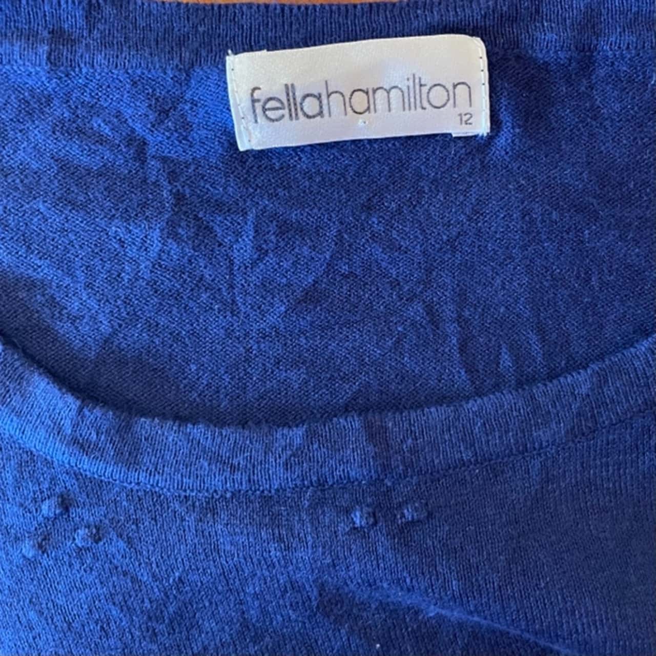 Fella Hamilton Royal Blue Scoop Neck Knit Size 12(s)