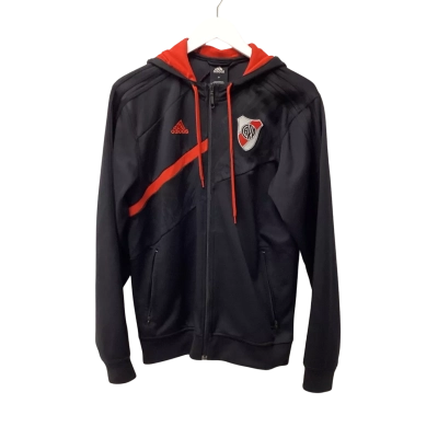 2008-09 River Plate Adidas M Hooded Sweat Top 