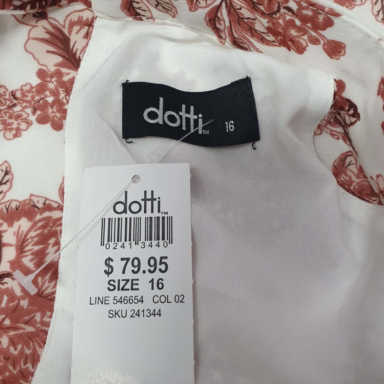 Dotti Womens Size 16 Midi Dress Pink /White