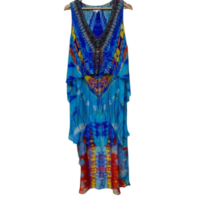 Camilla Silk Embellished Kaftan Top  Size 2 