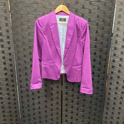 Cue Womens  Size 12 Blazer Purple 