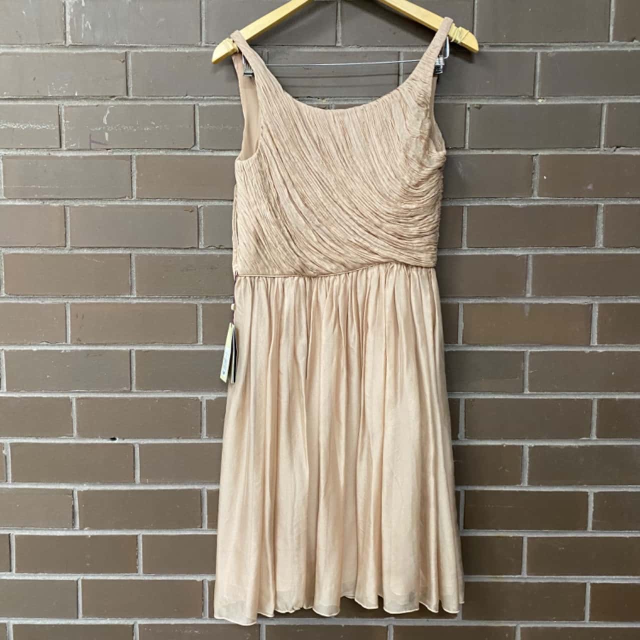 Stella McCartney / Target Womens Size 12 Gathered Mini Dress Nude 100% SILK BNWT(s) - New With Tags | Salvos Stores Stella McCartney / Target Womens Size 12 Gathered Mini Dress Nude 100% SILK BNWT(s) - New With Tags | Salvos Stores