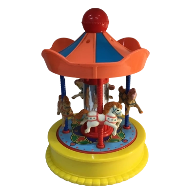 Vintage Redbox Toy Horse Carousel Works 