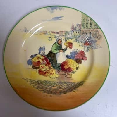 Royal Doulton Plate “Flower Market” 21cm Diameter 