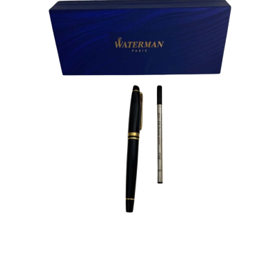 Waterman Expert Ballpoint Pen with a Waterman Rollerball Pen refill ' Roller Pointe Metal "