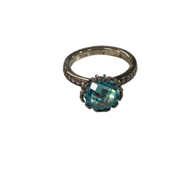 Silver Ring with Blue Stone