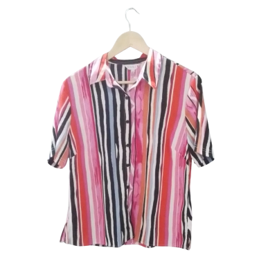 Noni B Womens  Size 12 Button Up Top Multicoloured 