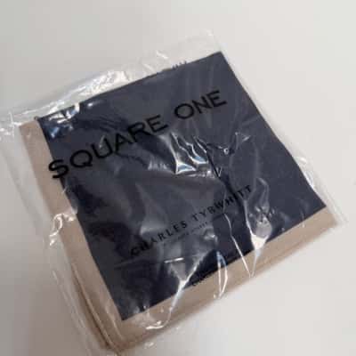 Charles Trywhitt Silk Linen Navy Pocket Square