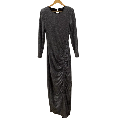 Decjuba Women's Size M Long Sleeve Stretchy Dress SilverRRP$170