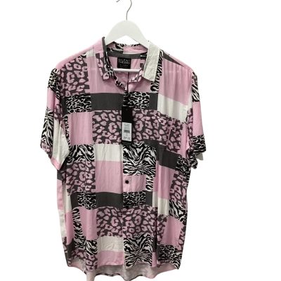 Silent Theory Mens  Size XL Short Sleeve Shirt Pink  