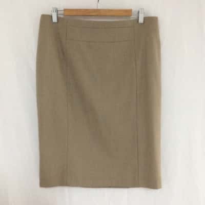 Jigsaw Womens  Size 14 Pencil Skirt Beige 