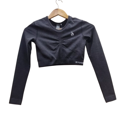 Ryderwear Womens Size XS Long Sleeve Top Black (4)