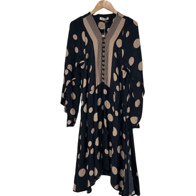 KITX BNWT Lane Heritage Silk/Organic Cotton Dress Size 14 Beige / Black  