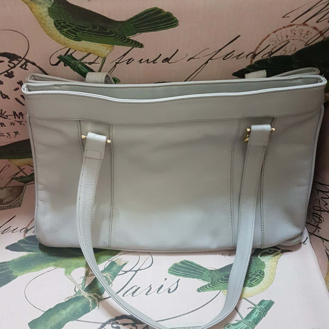 Womens Grey Leather Handbag by Bonney Australia/ Box 2(s)