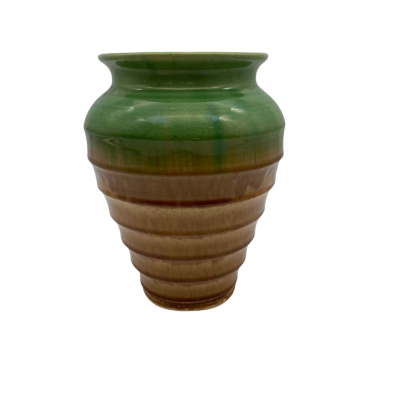 Vintage Australian 22cm Drip Glaze Pottery Vase