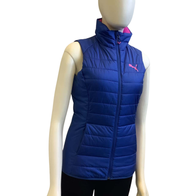 Puma Womens AUS Size XS Lightweight Puffer Vest Jacket Blue