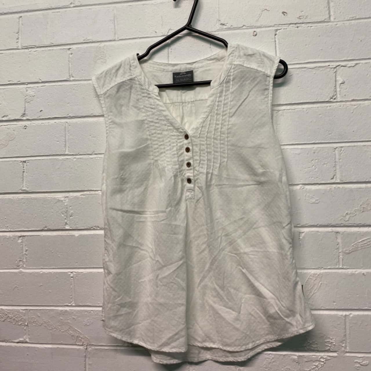 Kathmandu Womens Top Size 12 Sleeveless White