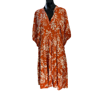  Young goddess  Womens  Size 12 Casual Dress Orange / Pattern 