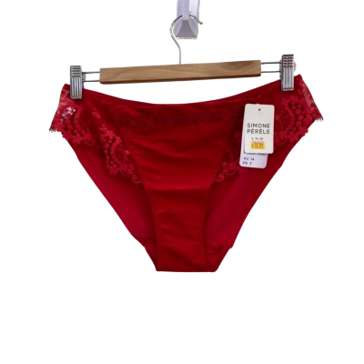 Simone Perele Womens  Size 14 Bikini Brief Red Lace