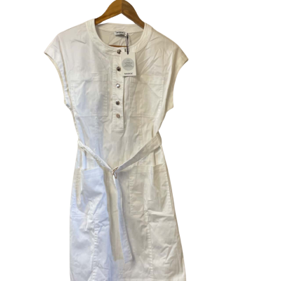 Marcs Womens  Size 8 Casual Dress / Short Sleeve Dress  White 