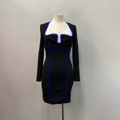 Sheike Womens  Size 6 Cocktail Dress Black  / Blue 