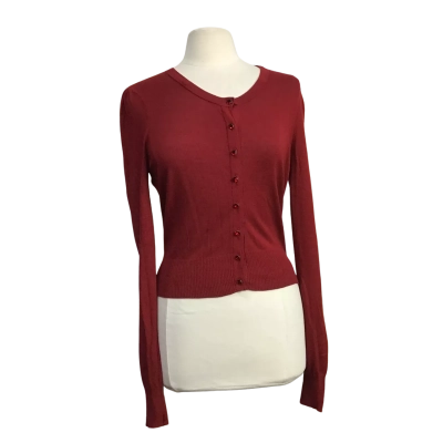 Alannah Hill Womens  Size 12 Red Button Up Knit Cardigan