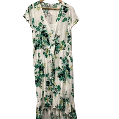 Rockmans Womens  Size 18 Casual Dress Green / White 