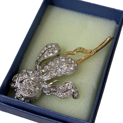 Iris flower Brooch Gold/ Silver 