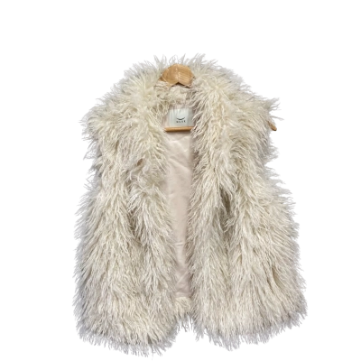Husk Womens  Size S Shaggy Vest Cream 