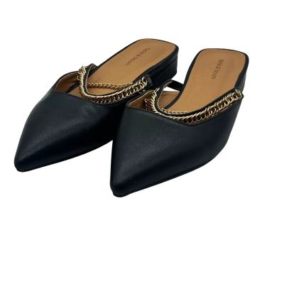 Belle & Bloom Size 37 Black Leather Flats