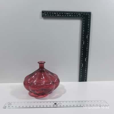 Glass Vase Purple Red PreOwned 