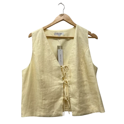 Forever New Womens  Size 16 Yellow waistcoat/ top