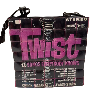Cubed Satchel for Record Albums. Dusty Pink 