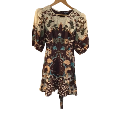 BNWT City Chic Womens  Size XXS Brown / Floral Dress 