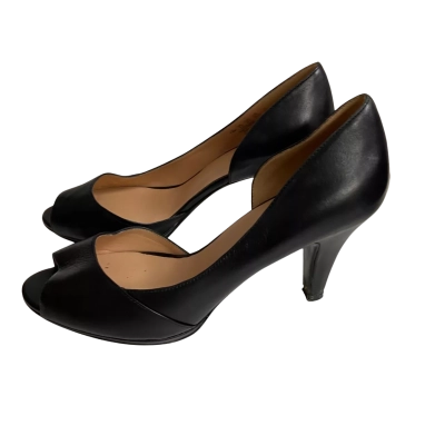 Naturalizer Womens  Size 7.5 Idina Peep Toe Heels Black