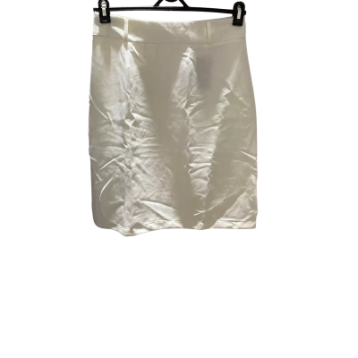 BNWT Heine Womens  Size 38 White Belted Skirt RRP$129.99