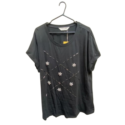 Virtuelle Womens  Size 18 3/4 Sleeve Shirt Black  