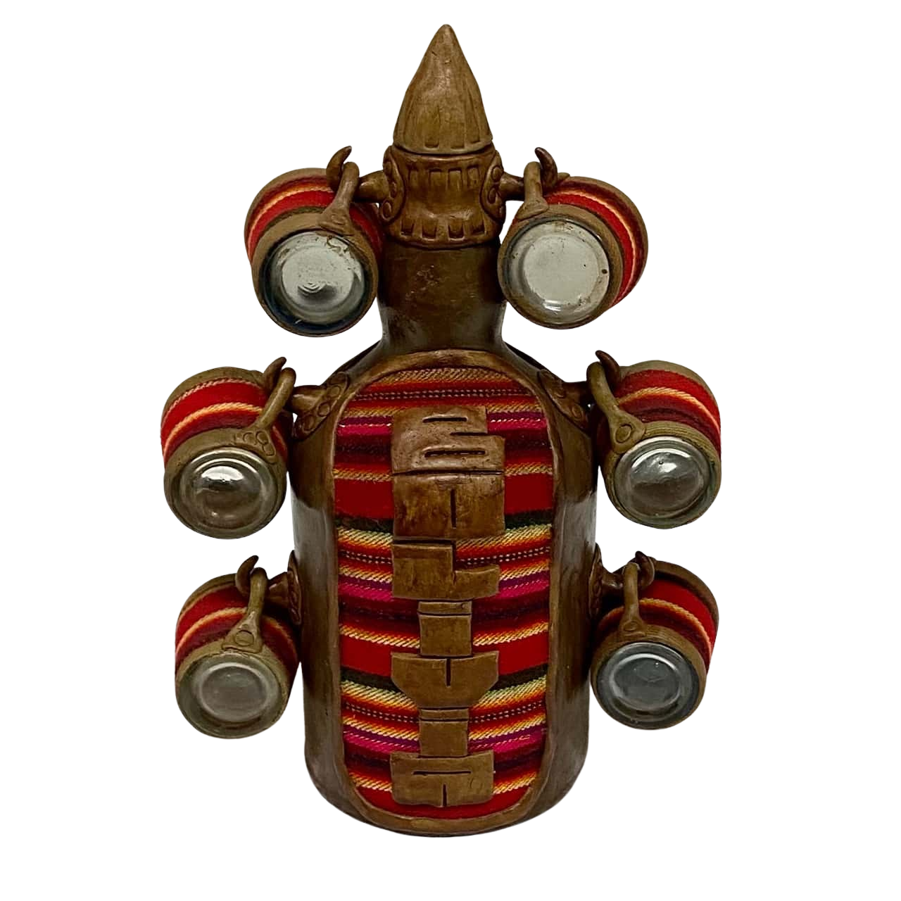 Unique & Quirky Decanter with 6 Glasses & Cork Stopper (s)