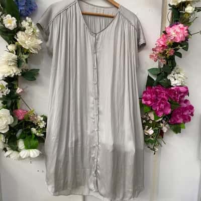Morrison Womens  Size 14 Midi Dress Silver 