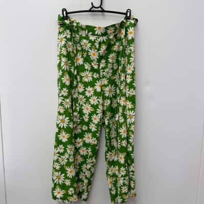 Princess Highway Linen Blend Floral Pants - Size 20 