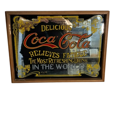 Coca Cola Framed Sign 