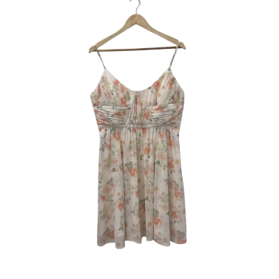 Forever New Womens  Size 14 Shoestring Strap Dress Floral 