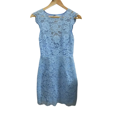 Forever New Womens  Size 6 Zara Lace Bodycon Dress Charm Blue 