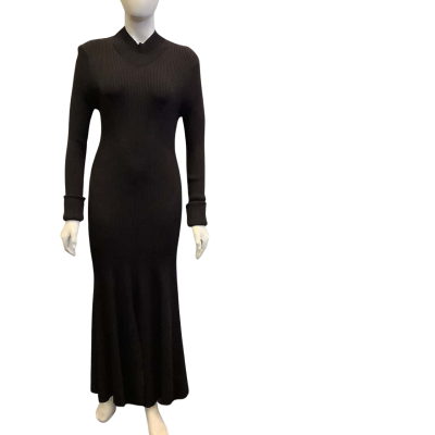 Country Road Women's Size M Long Sleeve Rib Dress Black  